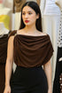 Wide Cowl Neck Design Top